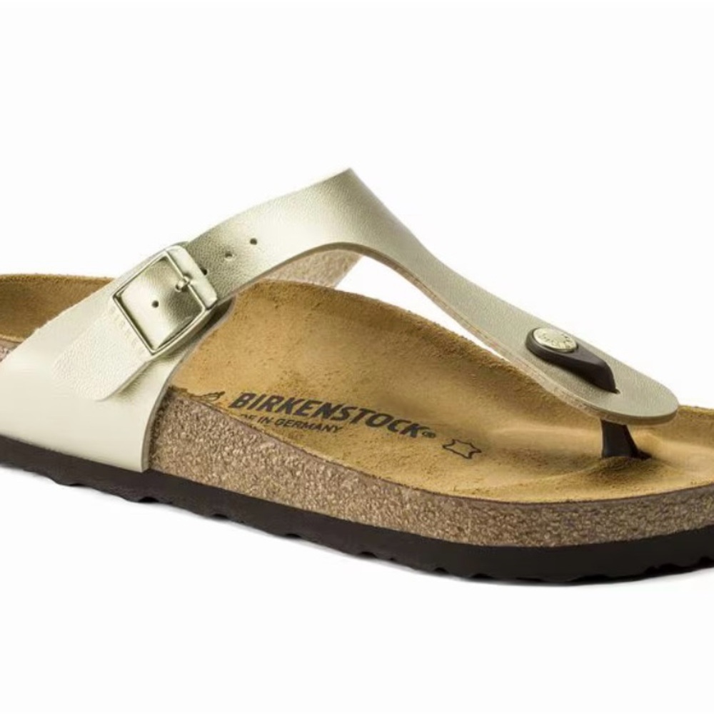 Birkenstock Shiny Gold Sandals
